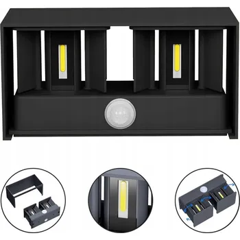 Nástěnné svítidlo 24W LAMPA OGRODOWA ŚCIENNA LED nástěnné svítidlo fasádní venkovní nahoru dolů