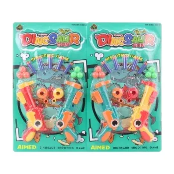 Dětská zbraň Dinosauří pistole na pěnové náboje a míčky – sada pro děti