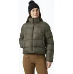 Dámská péřová bunda Helly Hansen Jade Puffer sepia houndstooth aop