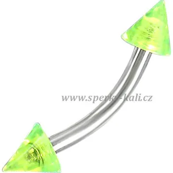 Piercing Piercing ocel zelený 70 (Piercing chirurgická ocel)