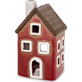 Obraz Dekorace Domeček na T-Light Svíčku Figurka Kamenný Dům 10,5x6x6 cm