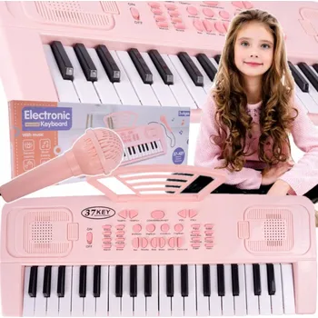Hudební nástroj pro děti ELEKTRONICKÉ KLÁVESY PIANINO varhany pro děti + MIKROFON