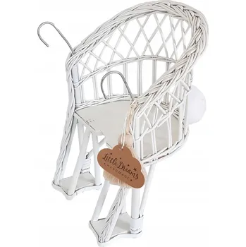 košík na kolo Proutěný košík na kolo pro panenky, bílý