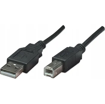 Datový kabel Manhattan 0,5m USB 2.0 kabel A-Male/B-Male USB kabel 0,5 m USB A na USB B Černý