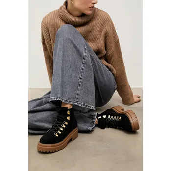 Dámské kozačky Semišové boty Answear.LAB 506045 černá 99X, EUR 38