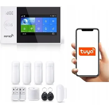 Sada domovního alarmu BEZDRÁTOVÝ ALARM s LCD GSM WiFi SMS TUYA POLSKÝ