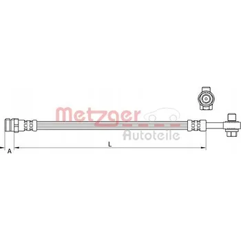 Brzdová hadice Metzger 4111477 Brzdová hadice