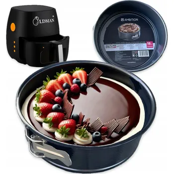 Forma na pečení FORMA NA DORT rozepínací 18 cm s povrchem pro FRITÉZU air fryer a PEČICÍ TROUBU