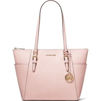 Michael Kors Kabelka Charlotte Large Saffiano Leather Top-Zip Tote Bag Powder Blush