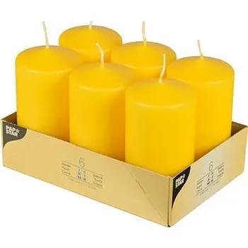 Svíčka Tradiční parafinové svíčky bez vůně Papstar 6 ks