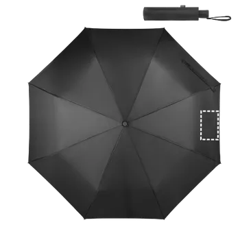 Deštník CIMONE. Skládací deštník rPET s automatickým otevíráním Sítotisk (textil) (max. 1 barva, 200 x 120mm) 1 barva 1 Zastřešující segment 4