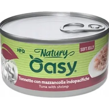Krmivo pro kočku OASY CAT NATURY Tuňák s krevetami v želé 150g krmivo pro kočky