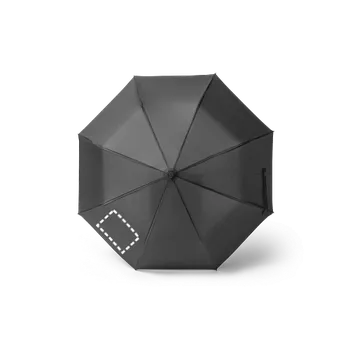 Deštník SKYLAR. Součástí je deštník 2 v 1 s nákupní taškou z recyklovaného polyesteru Sítotisk (textil) (max. 2 barvy, 200 x 120mm) 1 barva 15 Zastřešující segment