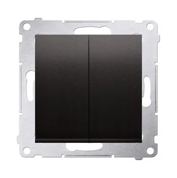 vypínač Dvojitý vypínač Klasik, Zápustný Kontakt Simon černý DW5B.01/49