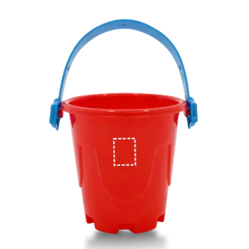 Hračka na písek ALDAN. Plážové kyblík v PP 5 Horní část, 20 x 25 Tampontisk, 1 barva