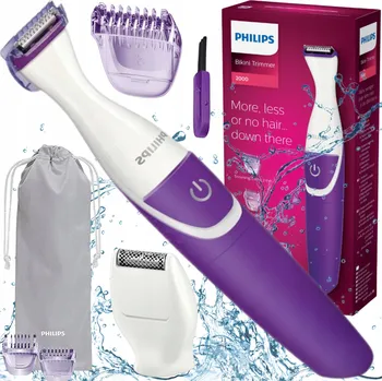 HOLICÍ STROJEK PHILIPS ZASTŘIHOVAČ PRO HOLENÍ INTIMNÍCH MÍST TĚLA BIKIN + SADA