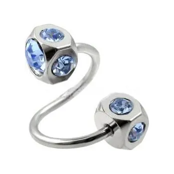 Piercing Piercing ocel modrý 51 (Piercing chirurgická ocel)