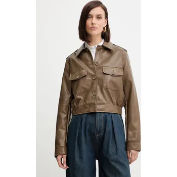 Pánská softshellová bunda Bunda Guess DORA hnědá barva, přechodná, W5YL35 WHGW0 W5YL35.WHGW0 88X, vel. S