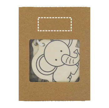 Dřevěná hračka FAUNE. Omalovánka pro děti do dřeva 3 Střed, 50 x 20 Tampontisk, 1 barva