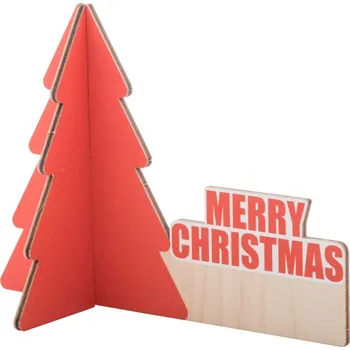 Vánoční ozdoba Narkaus vánoční stromeček na stůl Tampontisk (max. 4 barvy, 60 x 40mm) 4 barvy 10 Dřevěná část - vpředu