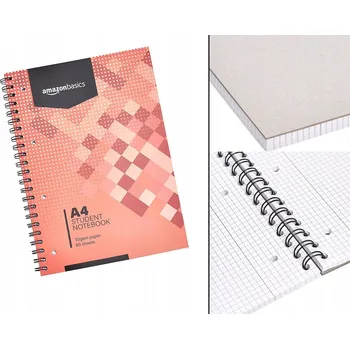 Sešit A4 s linkami (mřížka) Amazon, 80 listů