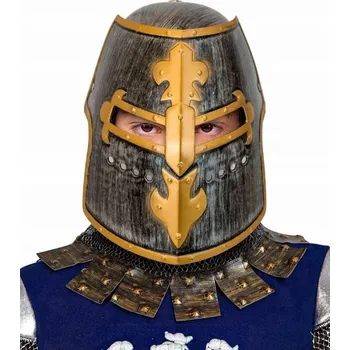 Rytířská helma s hledím pro děti šedá