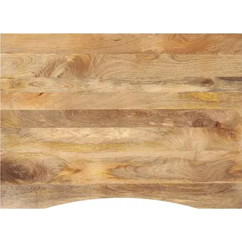 Konferenční stolek Deska stolu s výřezem, 100x80x2,5 cm, surové mangové dřevo