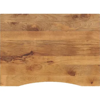 Konferenční stolek Deska stolu s výřezem, 100x80x2,5 cm, surové mangové dřevo