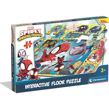 Puzzle CLEMENTONI Podlahové s interaktivním perem Spidey a jeho úžasní přátelé 24 dílků