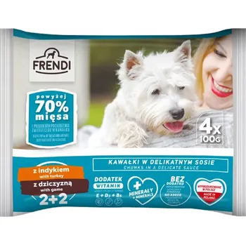 Krmivo pro psa Frendi kapsička pro psy krůta, zvěřina, 4 x 100 g