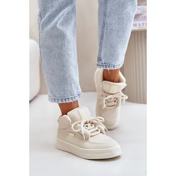 Dámská obuv Zateplené dámské tenisky Big Star OO274A531 Krémové Barva: Bílá, Velikost: 37