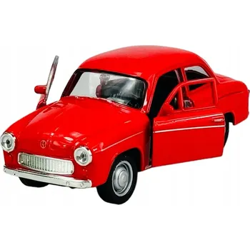 autíčko WELLY SYRENA 105 ČERVENÁ 1:34 LEGENDY PRL NOVÝ MODEL KOVOVÝ 43622