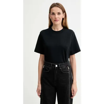 Bavlněné tričko AllSaints dámské, černá barva, W220JC 99X, vel. S