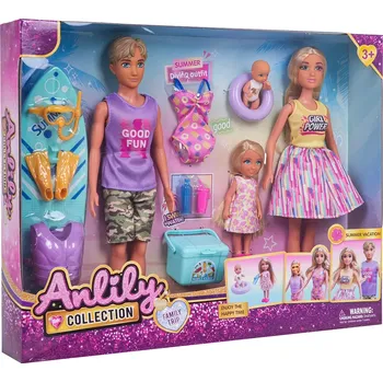 Dětská kuchyňka Rodinný plážový set s panenkami a doplňky