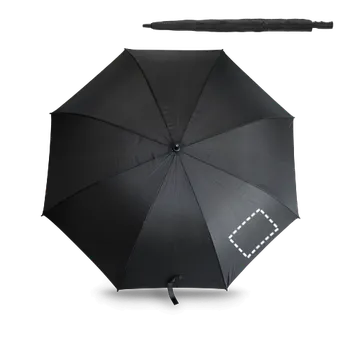 Deštník FELIPE. 190T pongee deštník s automatickým otevíráním Sítotisk (textil) (max. 2 barvy, 220 x 140mm) 2 barvy 30 Zastřešující segment 4