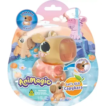 Hračka pro nejmenší Animagic let's glo kapibara svítící interaktivní hračka do vody