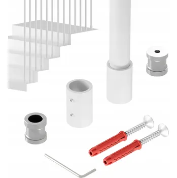 BALUSTRÁDA NA SCHODY ZÁBRADLÍ BÍLÝ SLOUP fi 20 mm 295 CM HARFA NOA