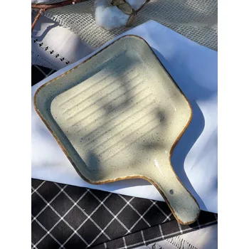 Keramická miska na servírování ve tvaru pánve Karamel