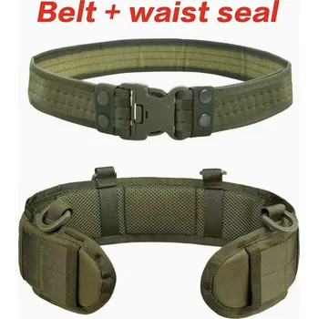 turistický batoh Taktický pás s MOLLE systémem, dotykovou přezkou a zajišťovacím mechanismem – odolný nylon Barva: zelená