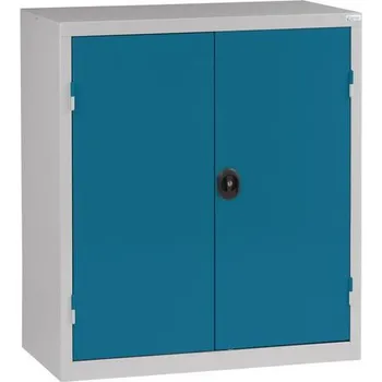 Skříňka na nářadí Kovová dílenská skříň Acial, 102 x 120 x 50 cm, šedá/modrá
