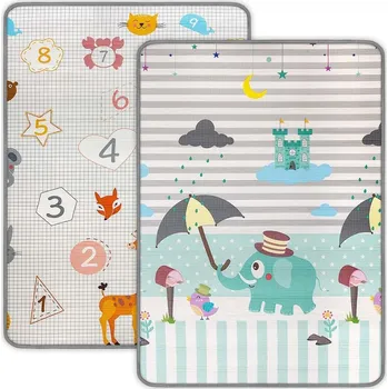 Dětské zboží Oboustranná pěnová podložka Milly Mally Kinder Digits and Elephant 178x120 cm