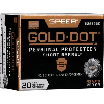 Sportovní střelba Speer Náboj kulový Speer, Personal Protection, .45ACP, 230GR (14,9g), GoldDot HP, krátká hlaveň