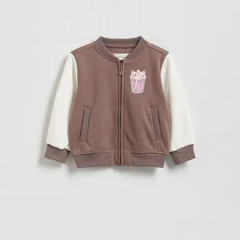 Dívčí mikina Reserved - Mikina bomber - kávová - 330FA-84X - 330FA-84X-110