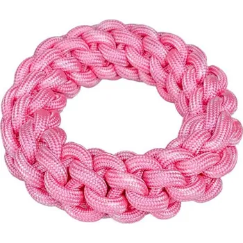Hračka pro psa Hr. HUHU Provaz hazeci kruh ruzovy