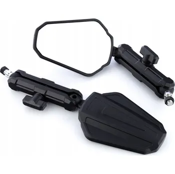 Zrcátko pro motocykl Skládací motocyklová zrcátka Adventure E24 s objímkami a adaptéry, černá