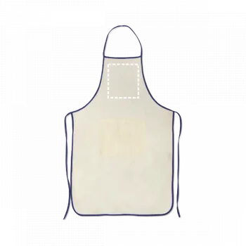 Kuchyňská zástěra CHILLI. 100% bavlněná zástěra (105 g/m²) 1 Přední horní část, 180 x 200 Transfer, 1 barva