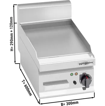 Kuchyňský gril G.Gastro Elektrický gril - 4kW - hladký