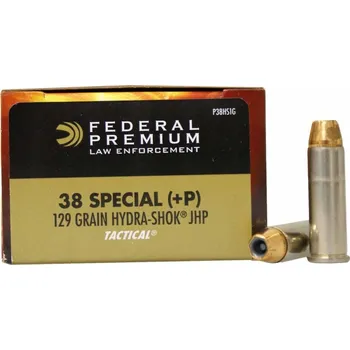 Sportovní střelba Federal Náboj kulový Federal, Premium Tactical, .38 Spec.+P, 129GR (8,3g), Hydra-Shok HV