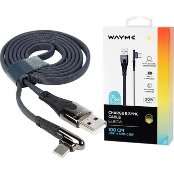 Datový kabel Kabel Carmotion USB - USB typ C 1 m černý