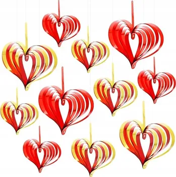 Party dekorace VALENTÝNSKÉ DEKORACE SRDCE 3D